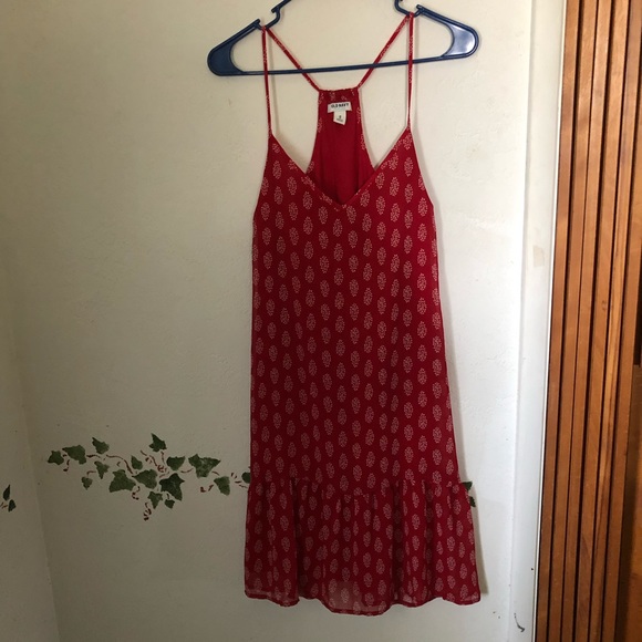 Red Summer Dress Medium Old Navy - Picture 2 of 7